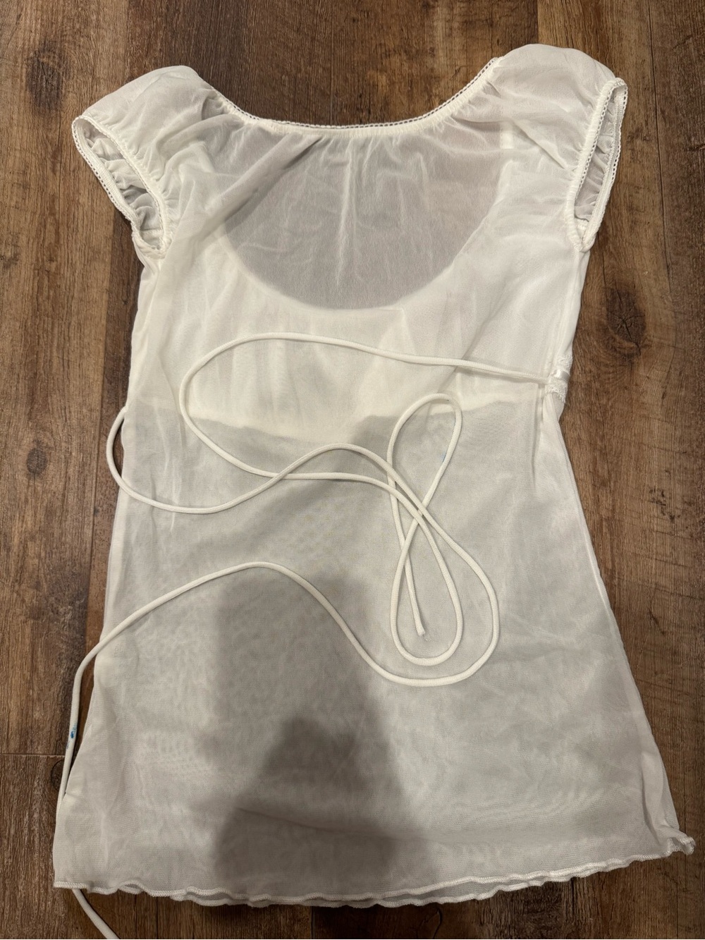 Anthropologie women’s small white sheer top - Picture 4 of 6